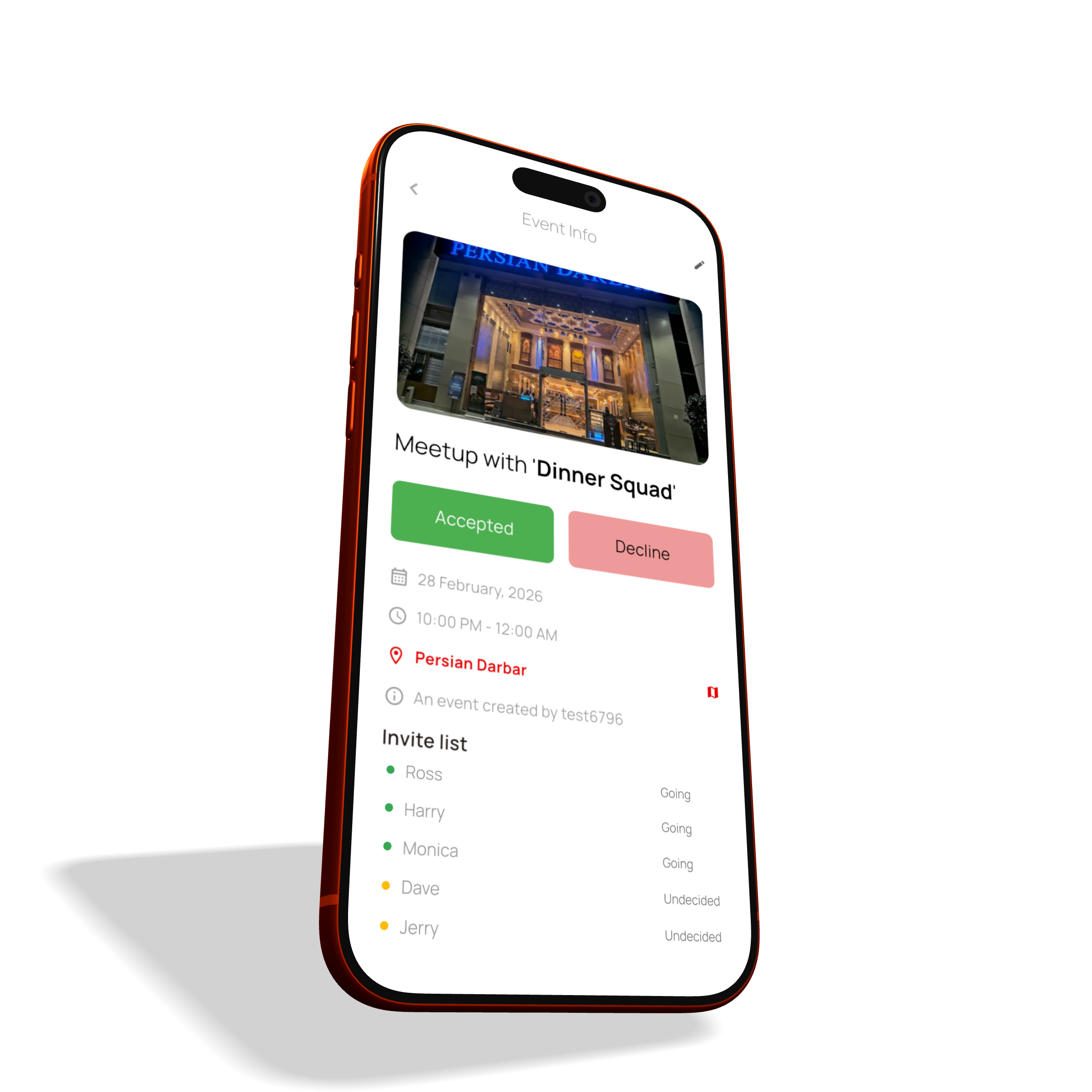 Automatic event suggestions in Kuroza